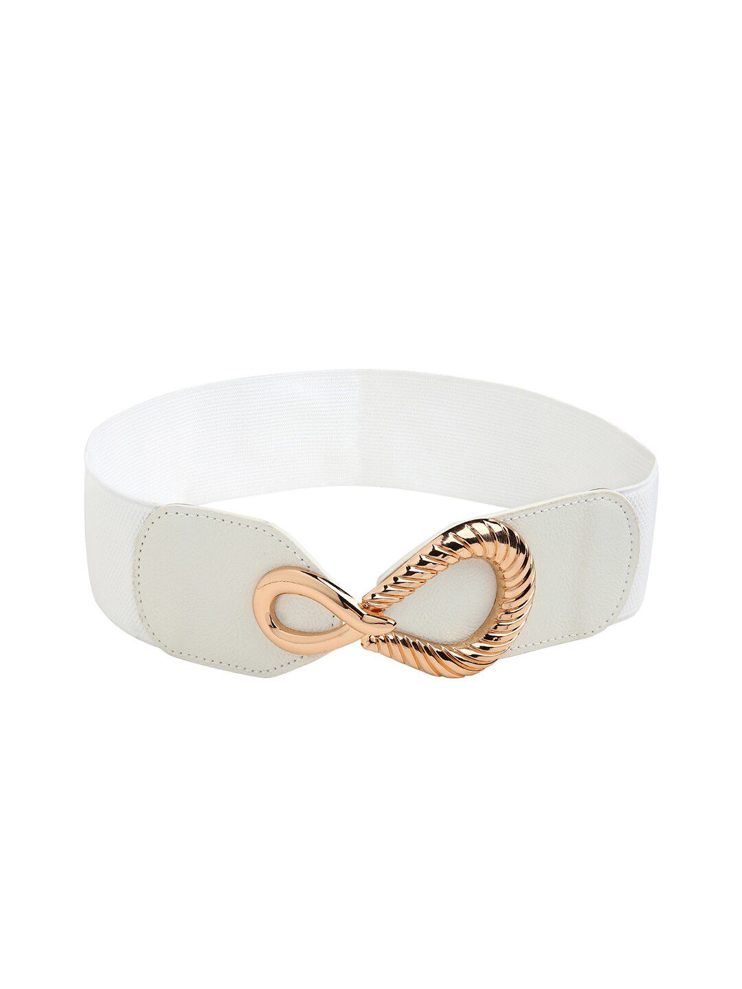 CRUSSET Women White Textured Belt with Embellished Closure Price in India
