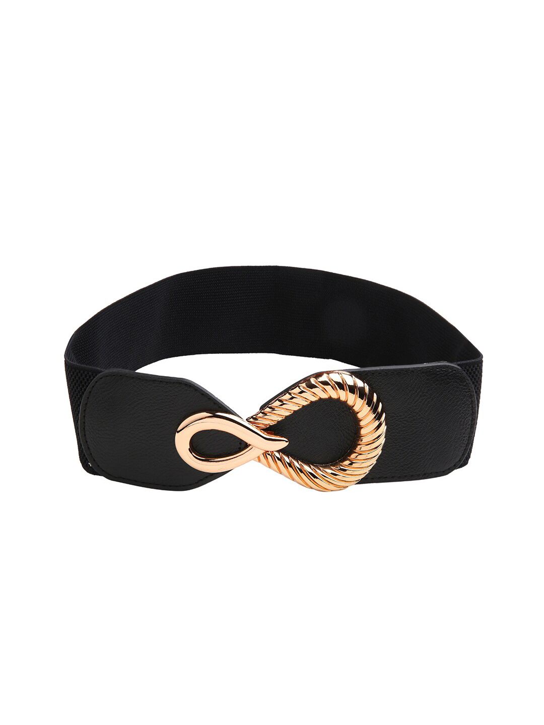 CRUSSET Women Black Textured Belt with Embellished Closure Price in India