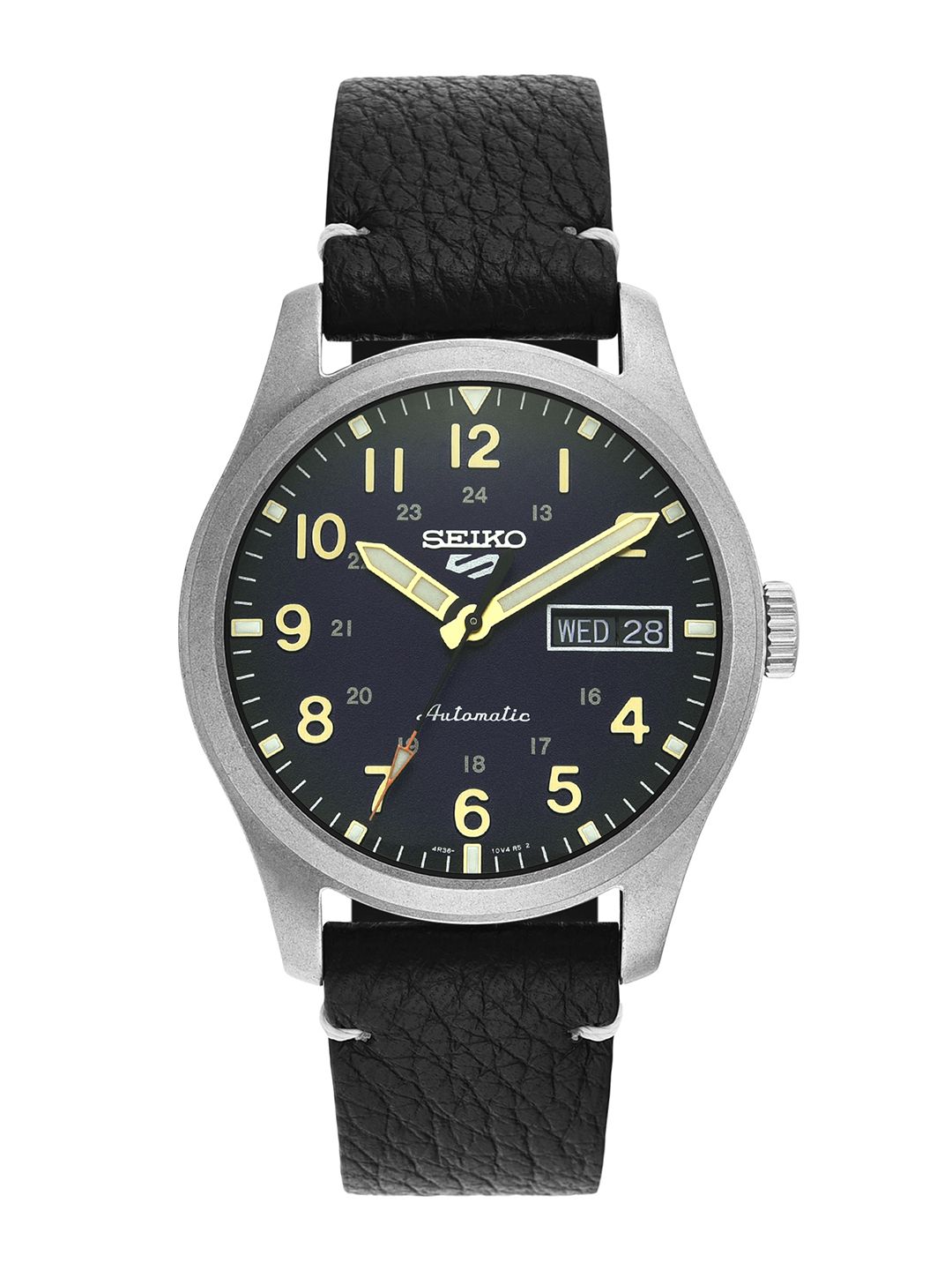 SEIKO SEIKO Men Blue Dial & Black Leather Straps Analogue Automatic Watch SRPG39K1