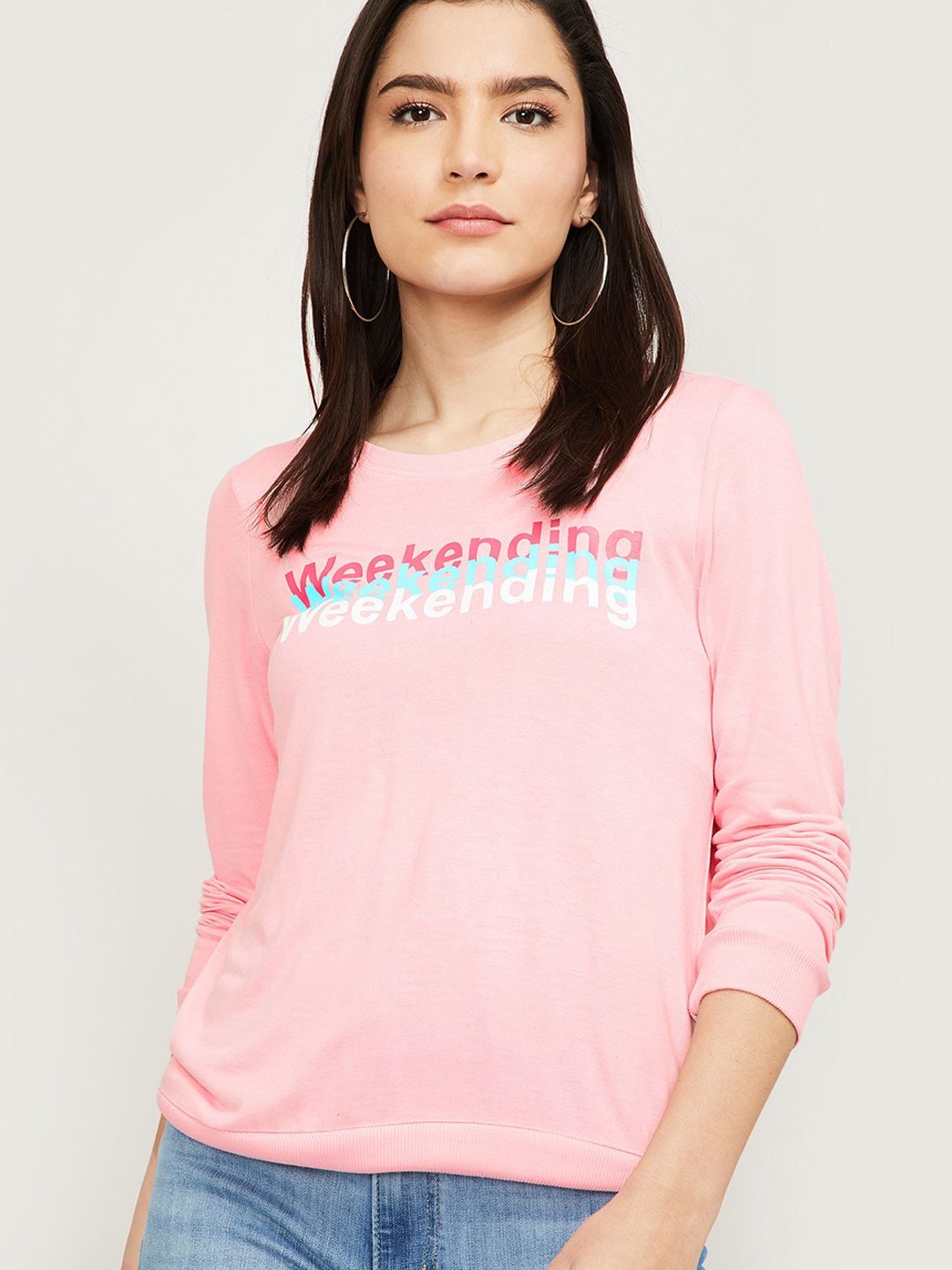 Fame Forever by Lifestyle Women Pink Printed Sweatshirt Price in India