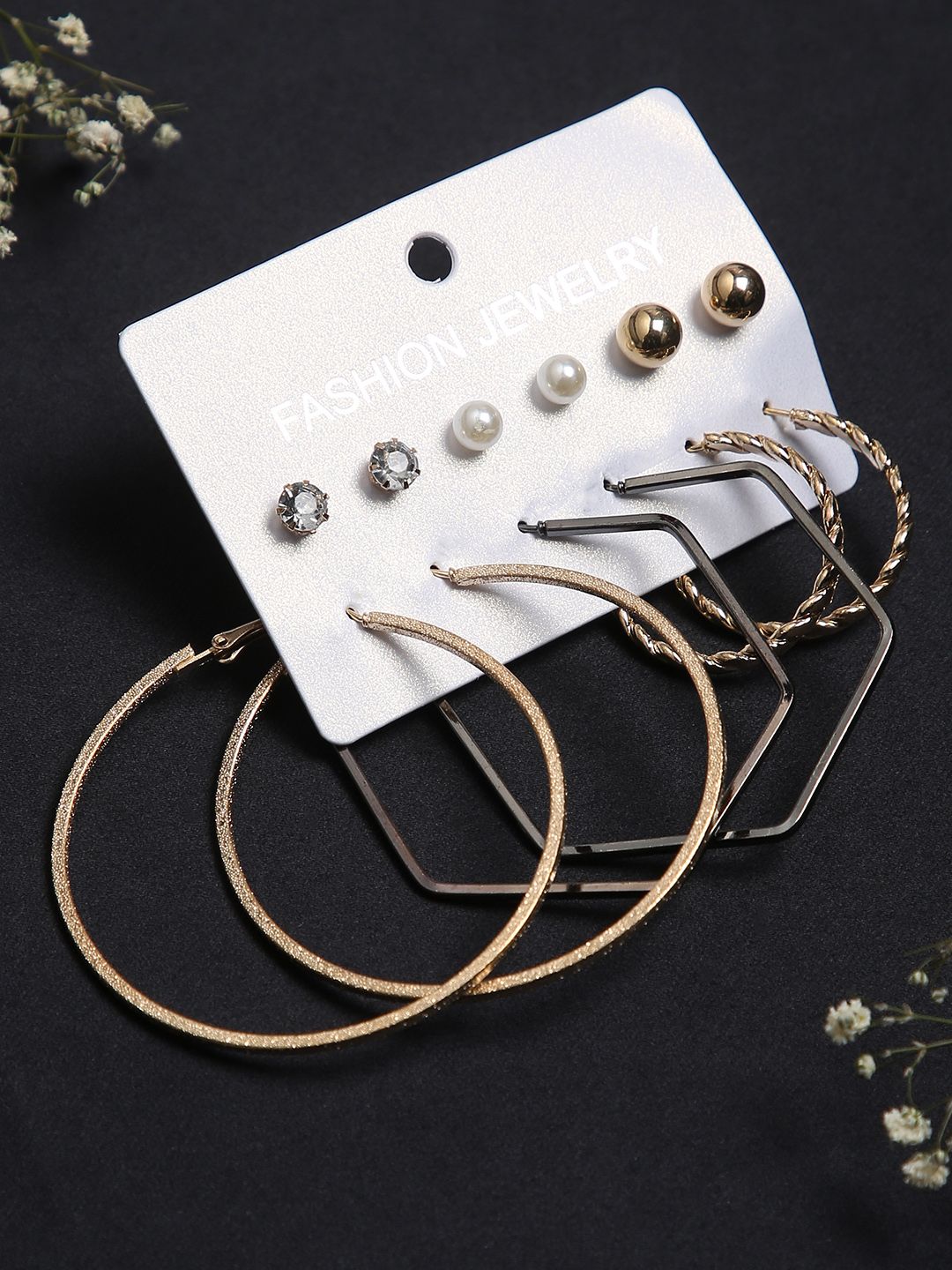 Sepia Pack of 6 Earrings Price in India