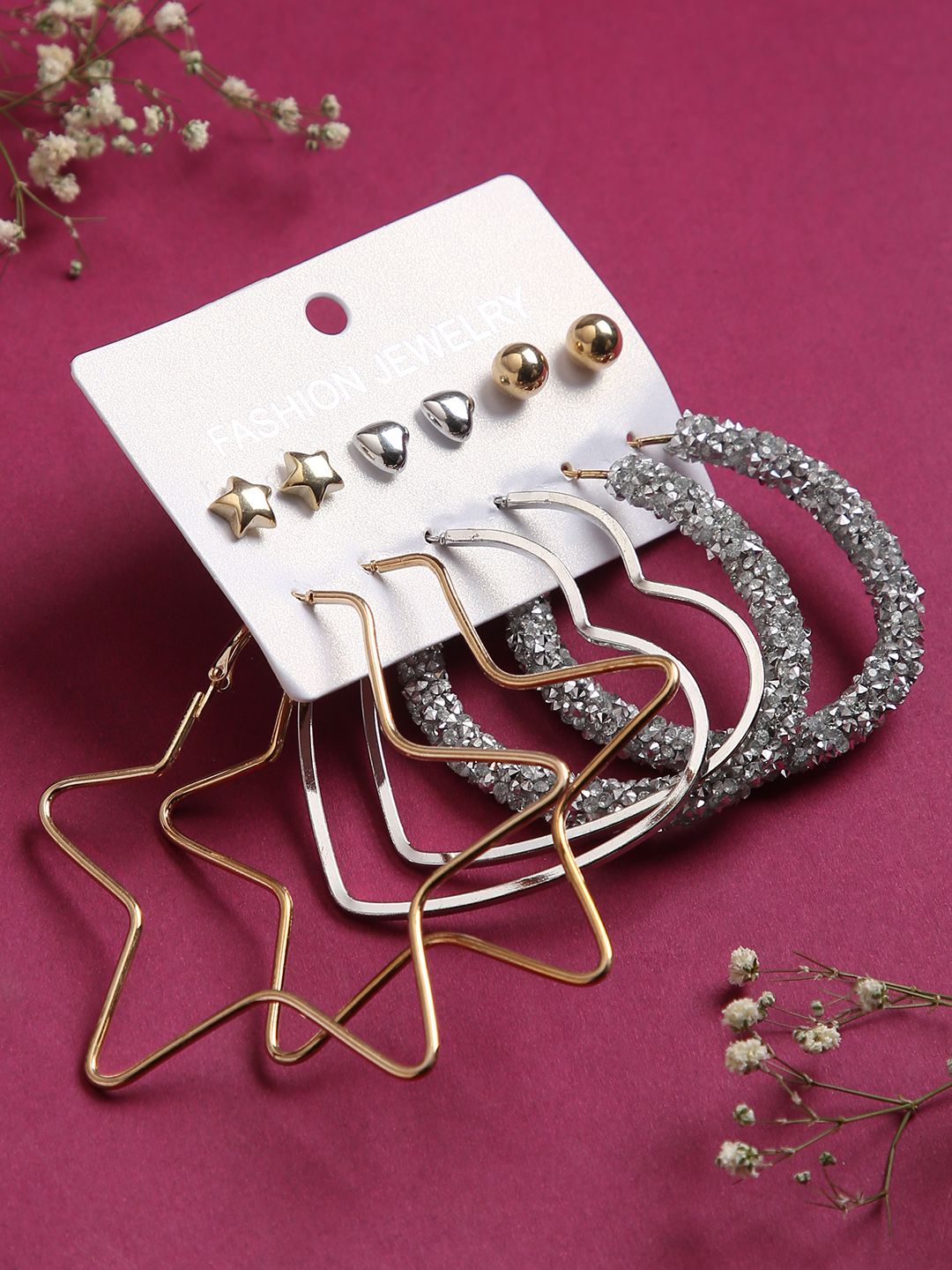 Sepia Pack of 6 Earrings Price in India