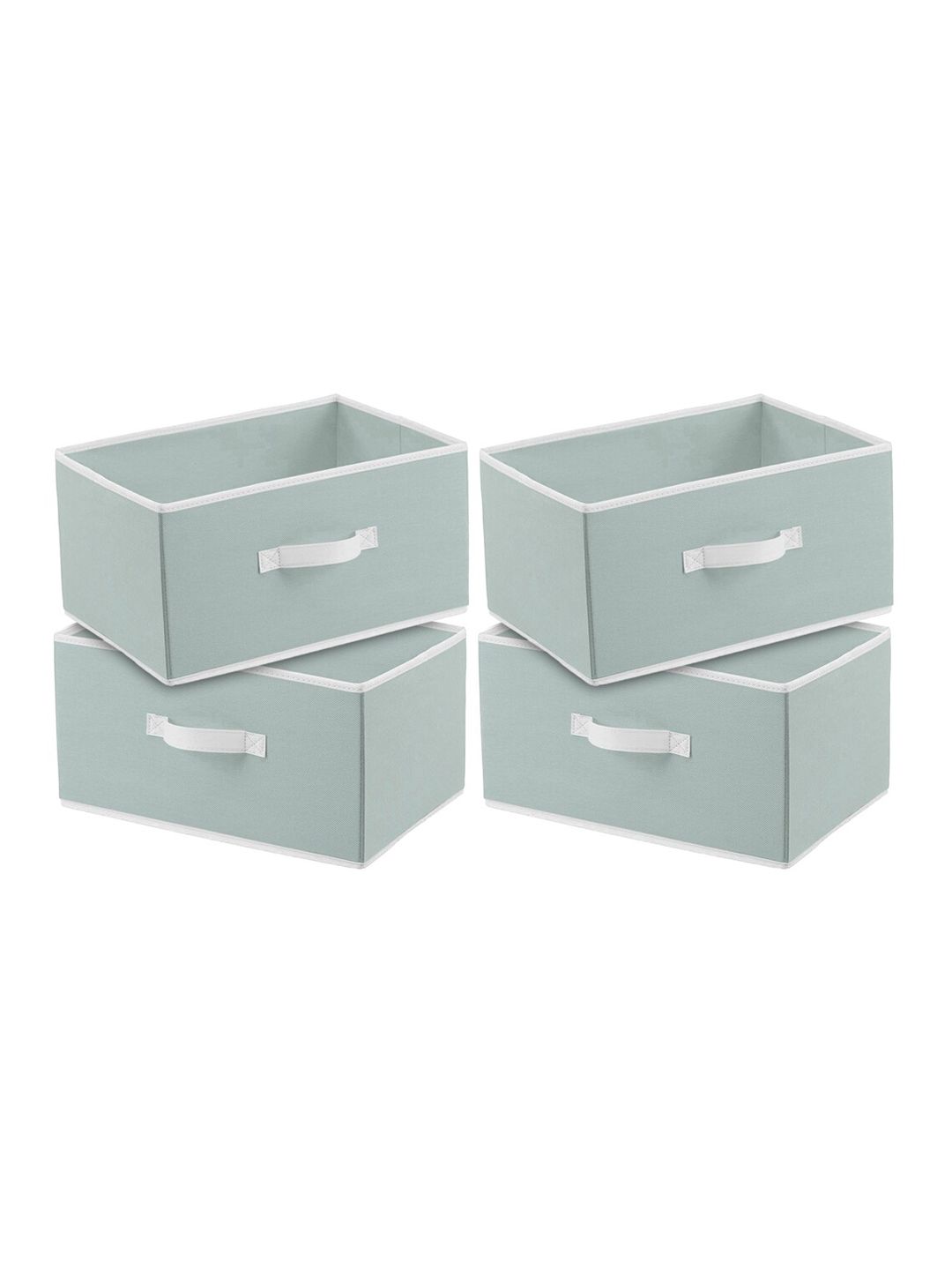 Kuber Industries Grey Solid Set of 4 Multipurposes Rectangular Foldable Storage Box, Price in India