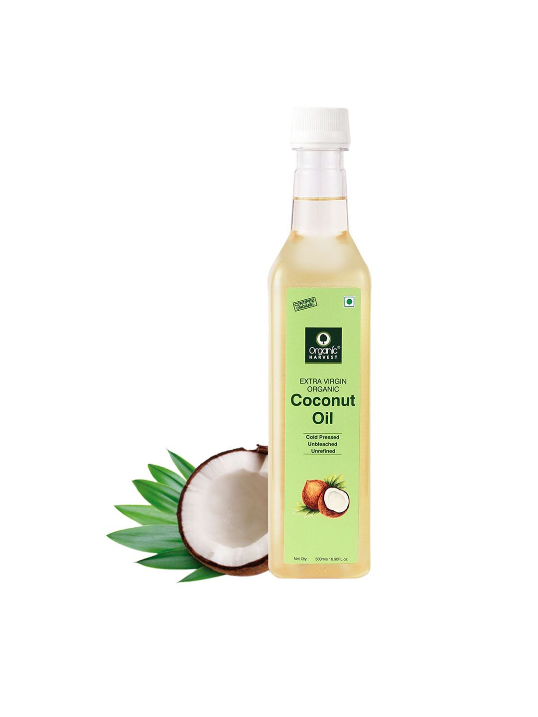 Organic Harvest Extra Virgin Coconut Oil Cold Pressed - 500ml Price in India