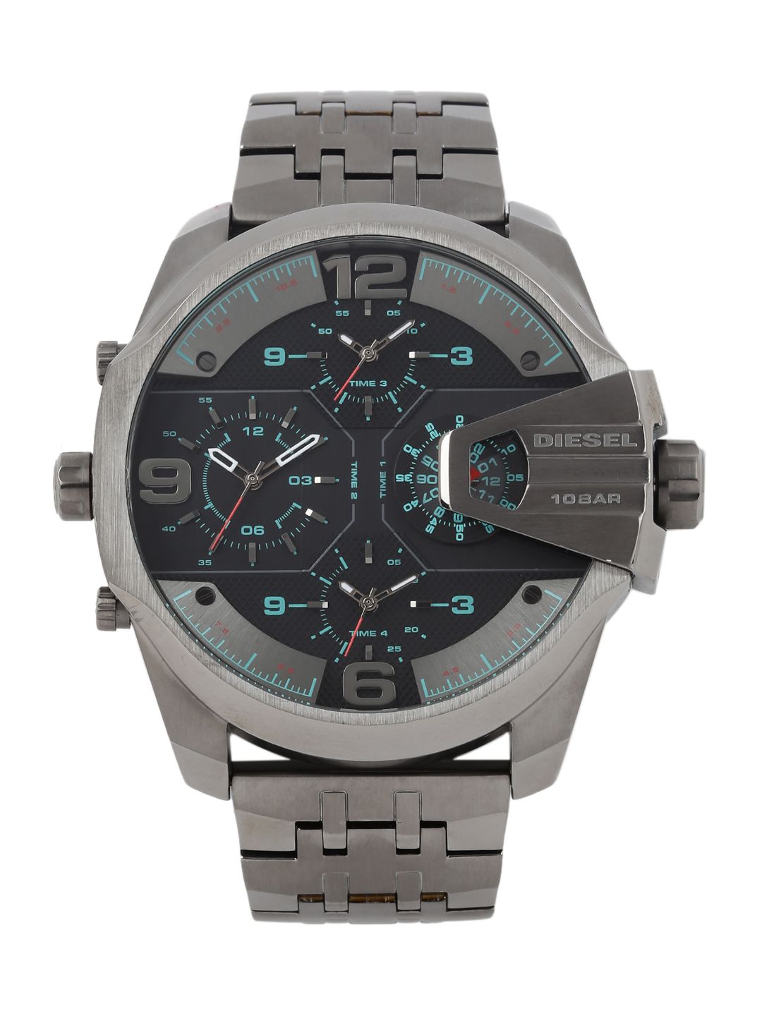 Buy DIESEL Men Black Multiple Time Zone Analogue Watch DZ7372