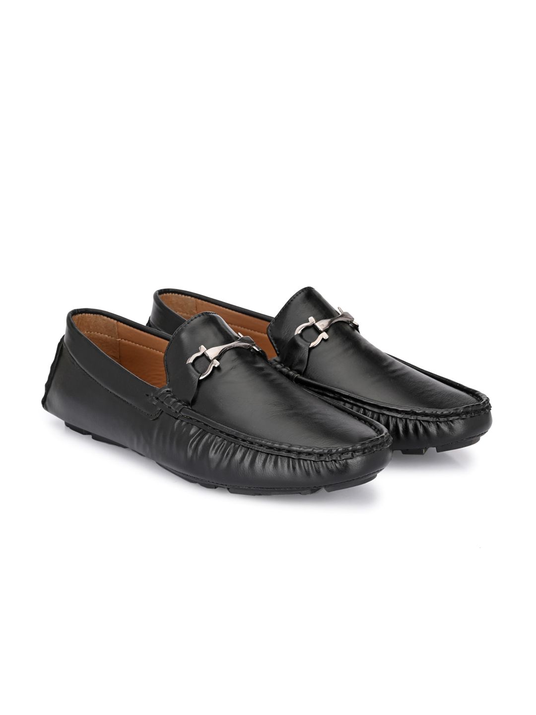 Mast & Harbour Men Black Horsebit Loafers