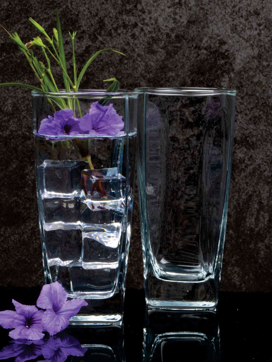 GOODHOMES Set Of 6 Transparent Solid Glass Tumblers Price in India