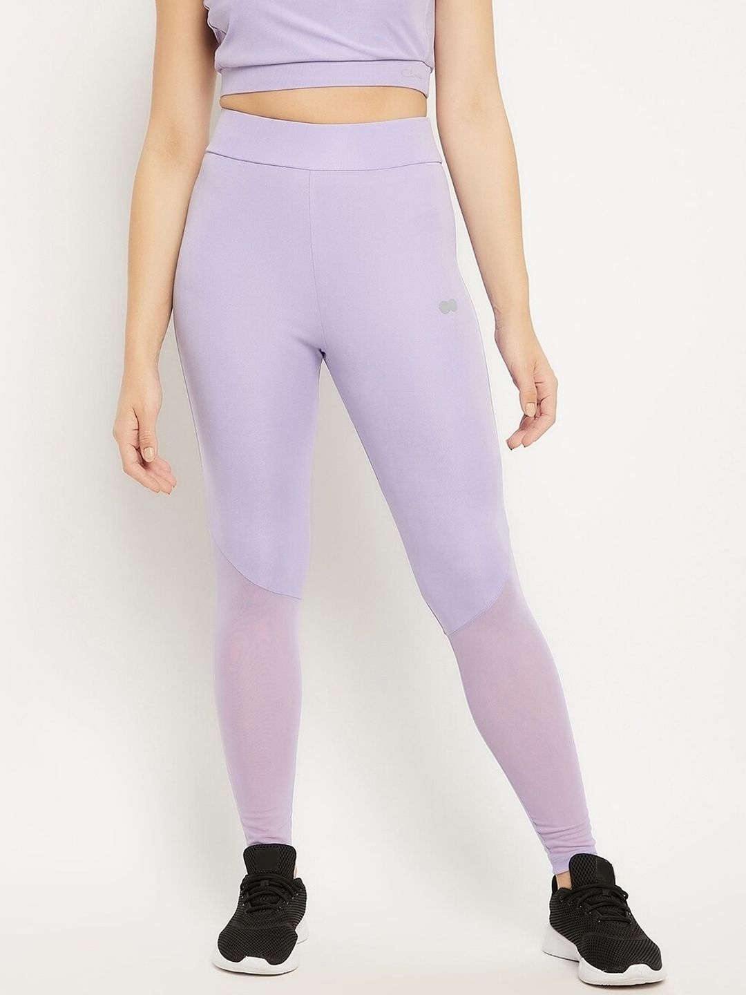 Clovia Women Purple Solid Ankle-Length Tights Price in India