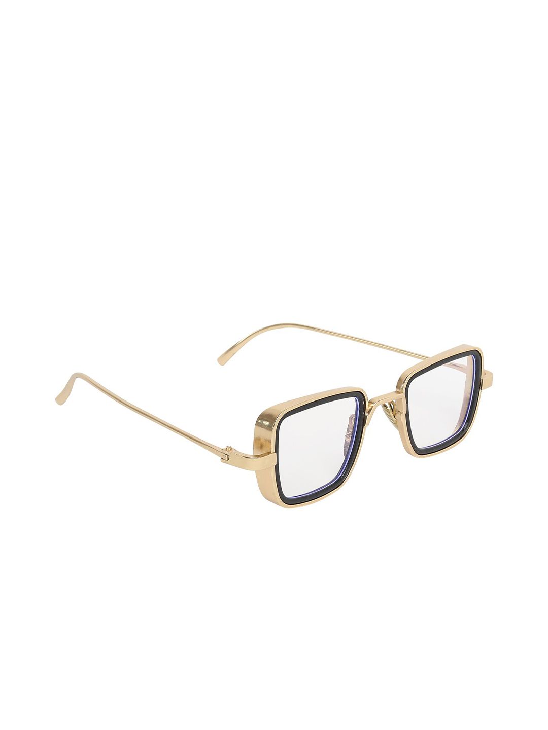 SCAGLIA Unisex Clear Lens & Gold-Toned Kabir Singh Style Sunglasses with UV Protected Lens Price in India