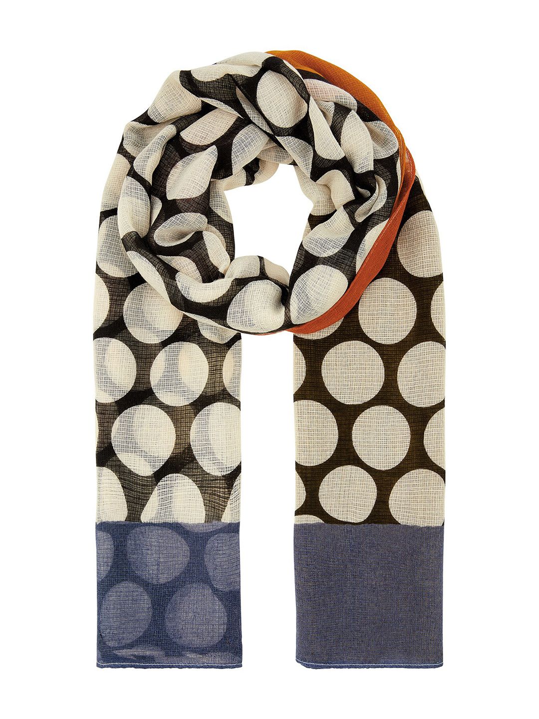 Accessorize Women White & Black Printed Scarf Price in India