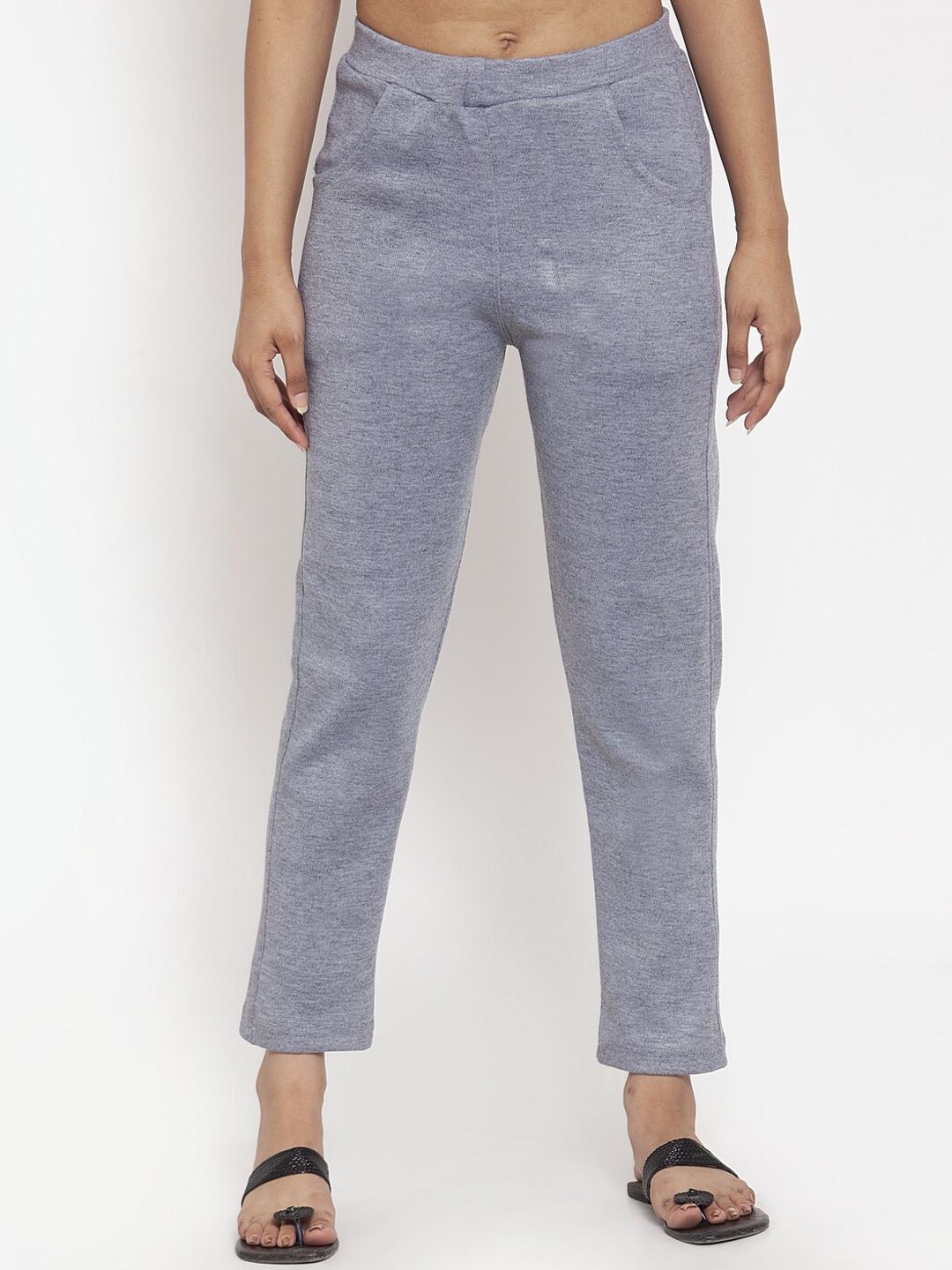 TAG 7 Women Grey Ethnic Cigarette Trousers Price in India