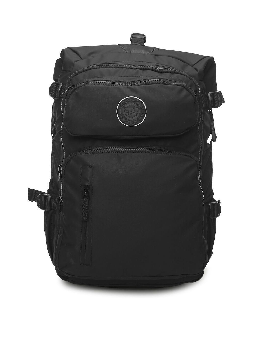 Royal Enfield Unisex Black Roll Top Backpack Price in India