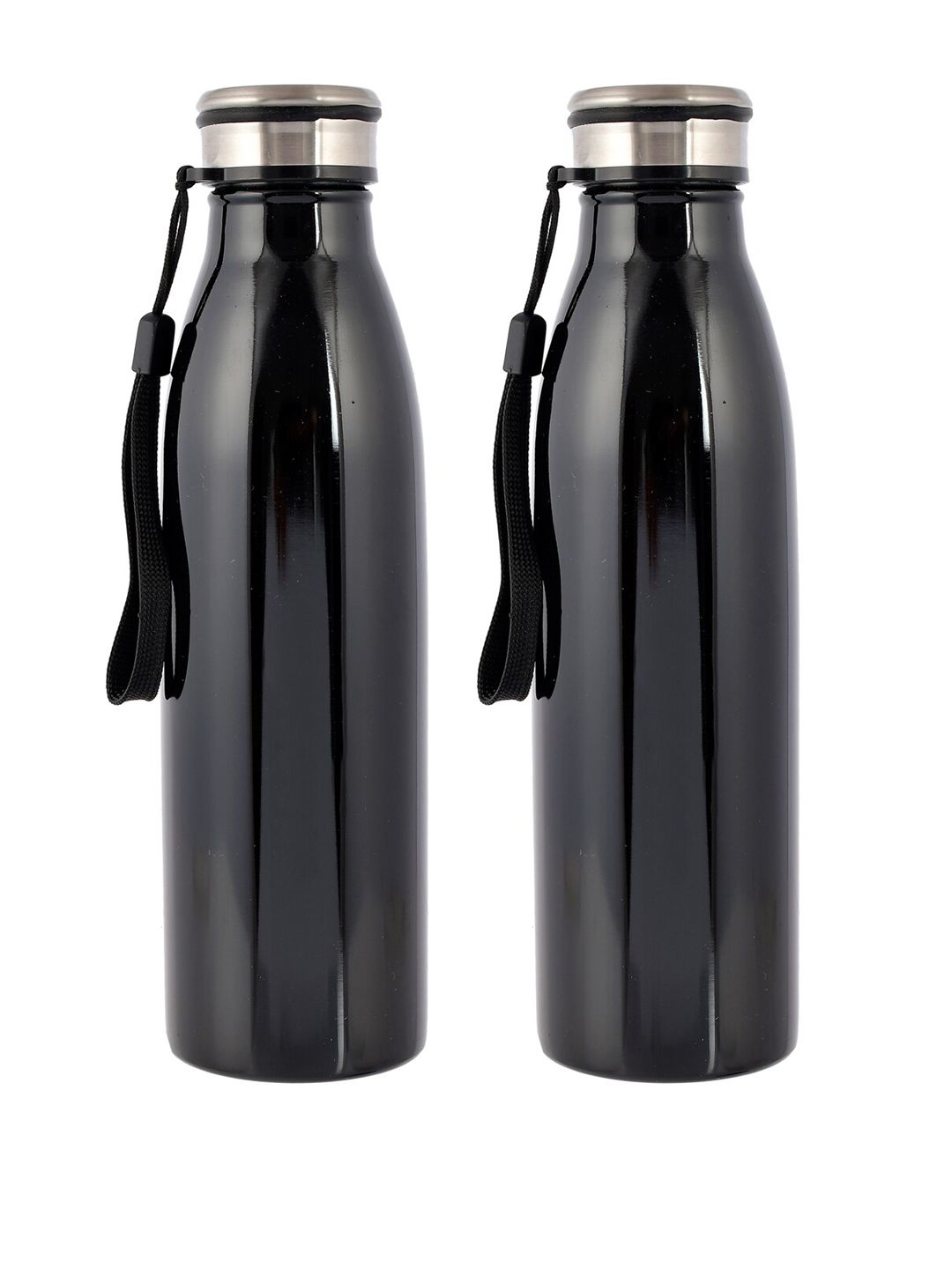 Kuber Industries Set Of 2 & Black Solid Stainless Steel 750Ml Water Bottles Price in India