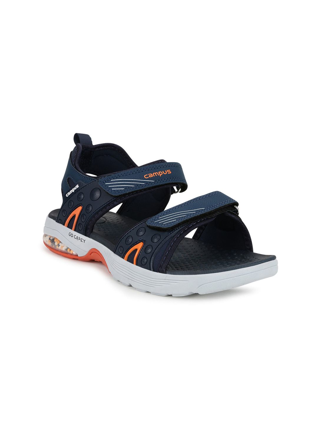 Campus Men GC-09 Navy Blue & Grey Patterned Sports Sandals
