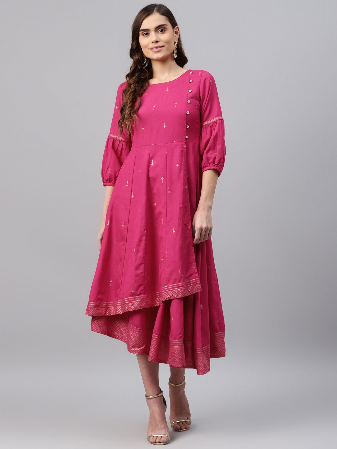 Rangriti Pink A-Line Dress Price in India