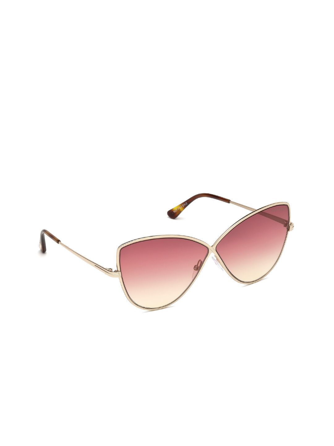 Tom Ford Women Pink Lens & Gold-Toned Cateye Sunglasses - FT0569 65 28T-Rose Price in India