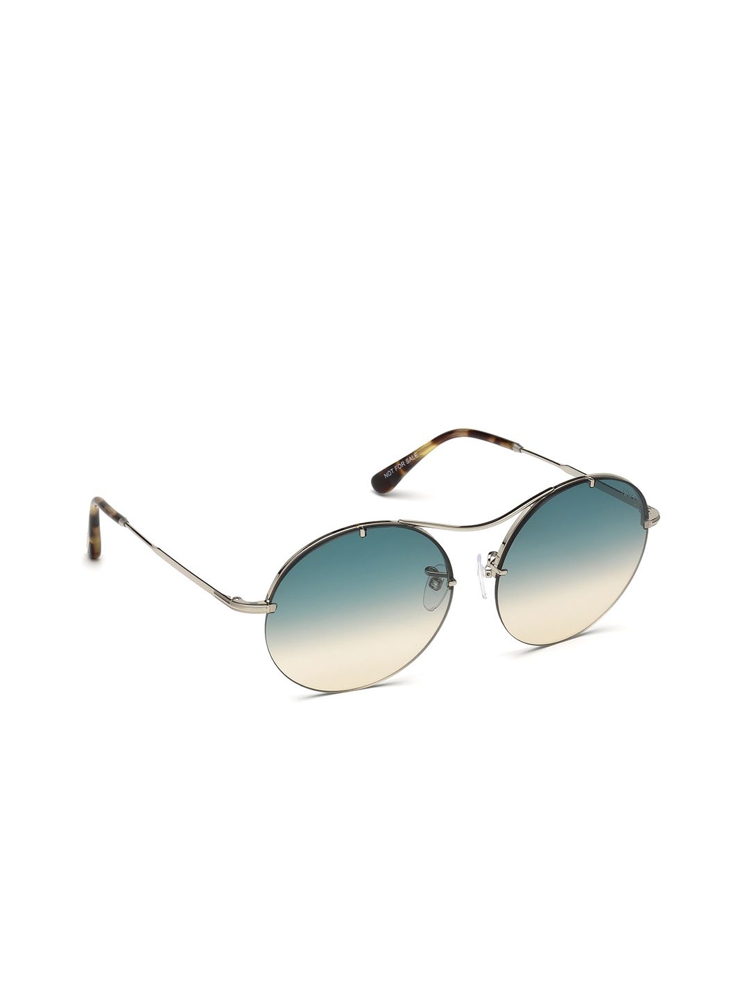 Tom Ford Women Green Lens & Gold-Toned Round Sunglasses - FT0565 58 18P-Grey Price in India