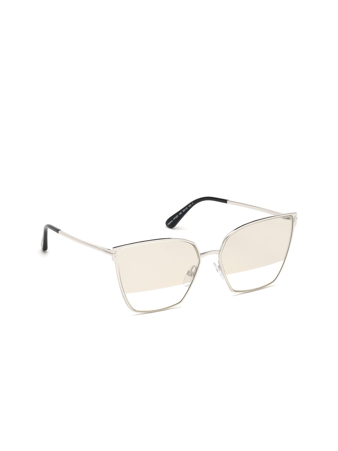 Tom Ford Women Grey Lens & Silver-Toned Square Sunglasses - FT0653 59 18C-Grey Price in India