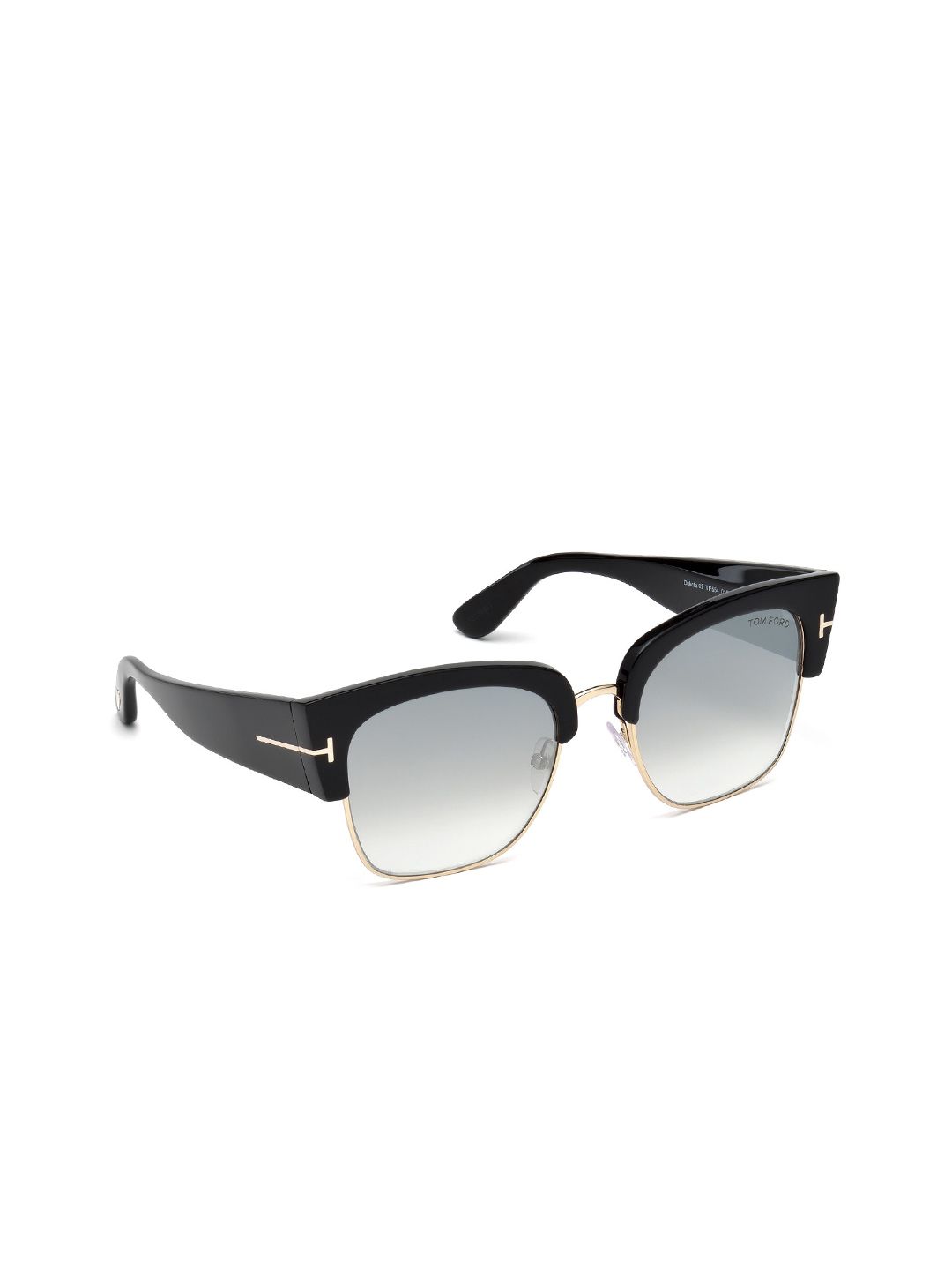 Tom Ford Women Grey Lens & Black Square Sunglasses - FT0563 64 33G-Gold Price in India