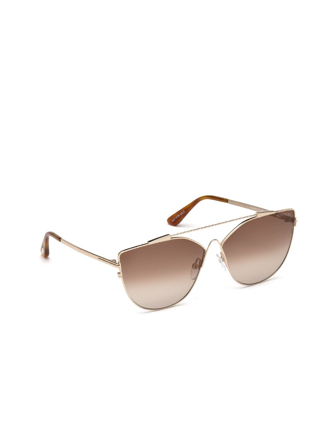 Tom Ford Women Brown Lens & Gold-Toned Cateye Sunglasses - FT0563 64 28G-Rose Price in India