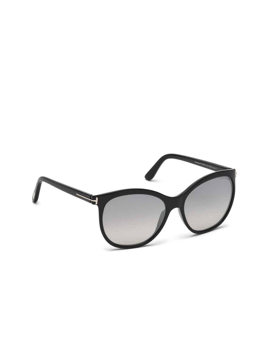 Tom Ford Women Grey Lens & Black Wayfarer Sunglasses - FT0568 57 01C-Black Price in India