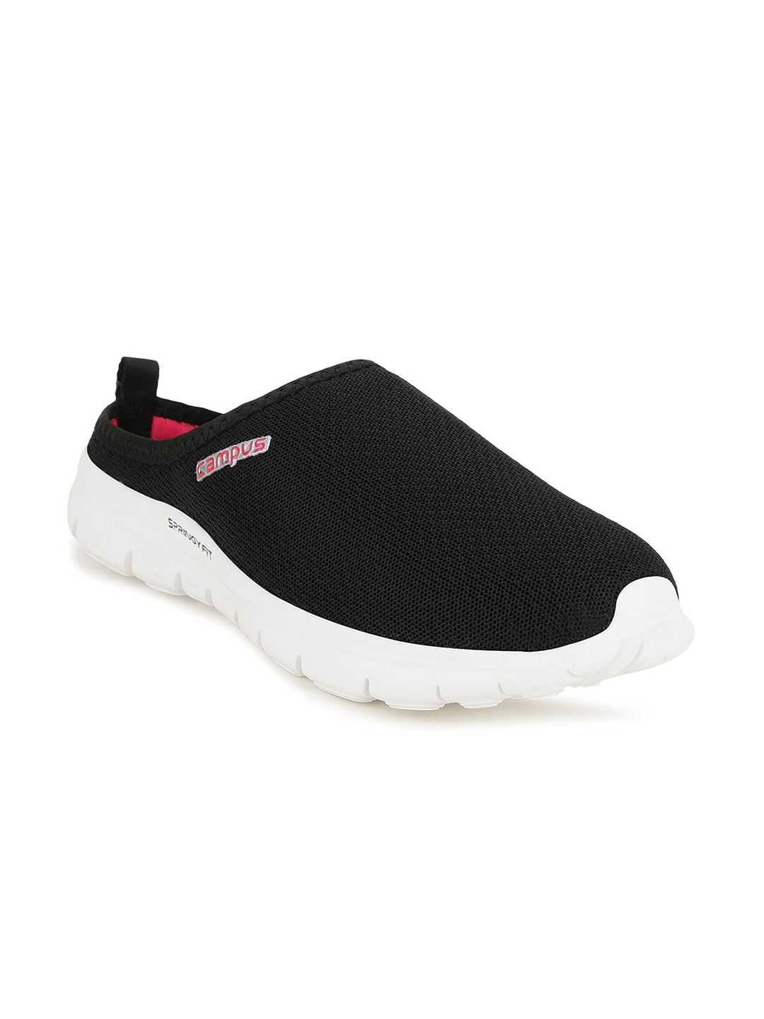 Campus Women Black Mesh Walking Shoes Price in India