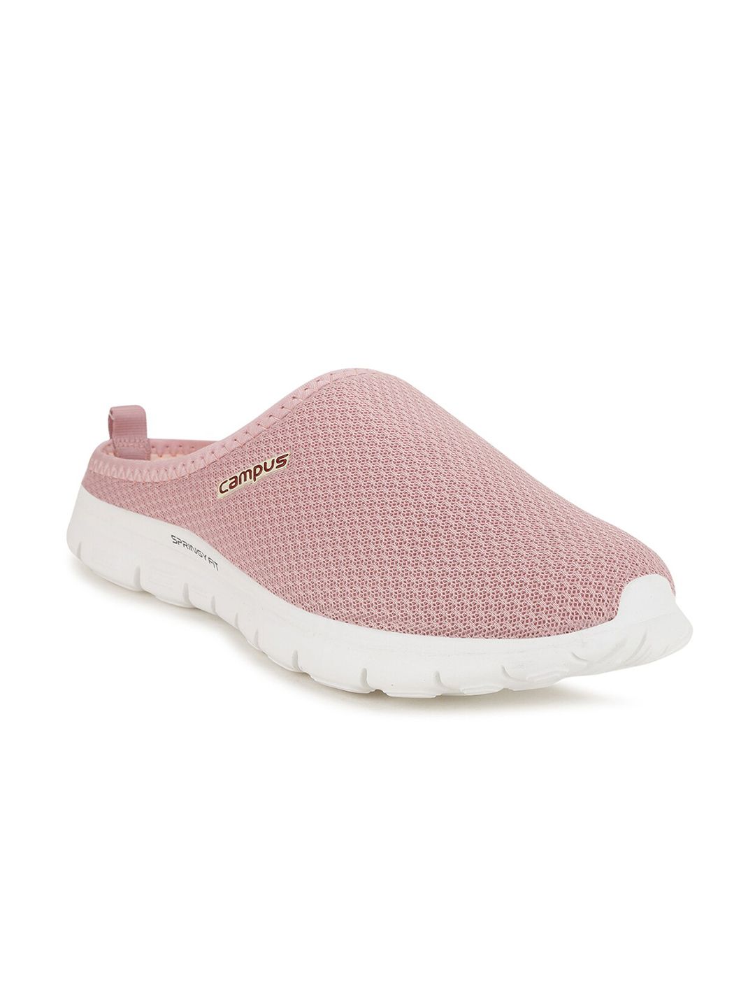 Campus Women Peach-Coloured Mesh Walking Shoes Price in India