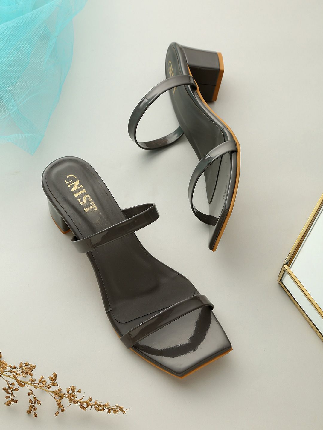 GNIST Grey Block Sandals Price in India