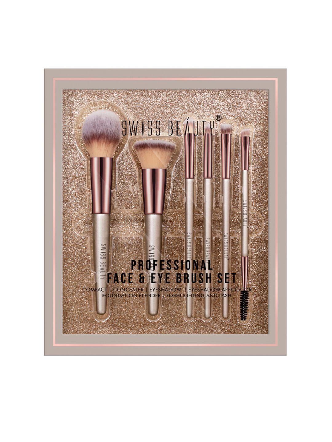 SWISS BEAUTY Professional Face & Eye Brush Set Price in India