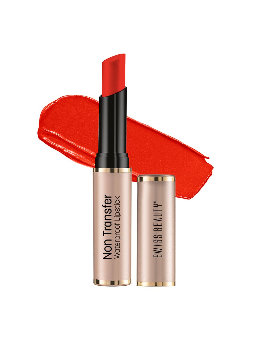 SWISS BEAUTY Non Transfer Water Proof Lipstick- Orange Red 405