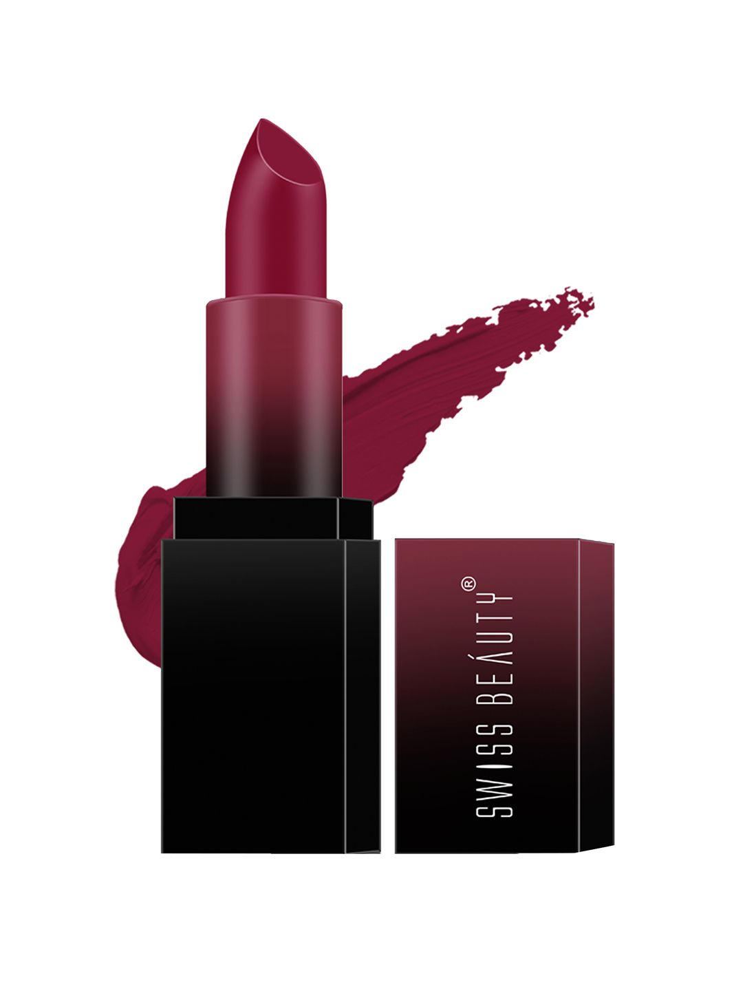 SWISS BEAUTY HD Matte Lipstick 3.5 gm - Bold Wine 21
