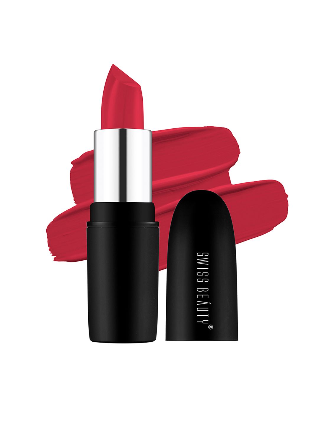SWISS BEAUTY Pure Matte Lipstick - Coral Red 206