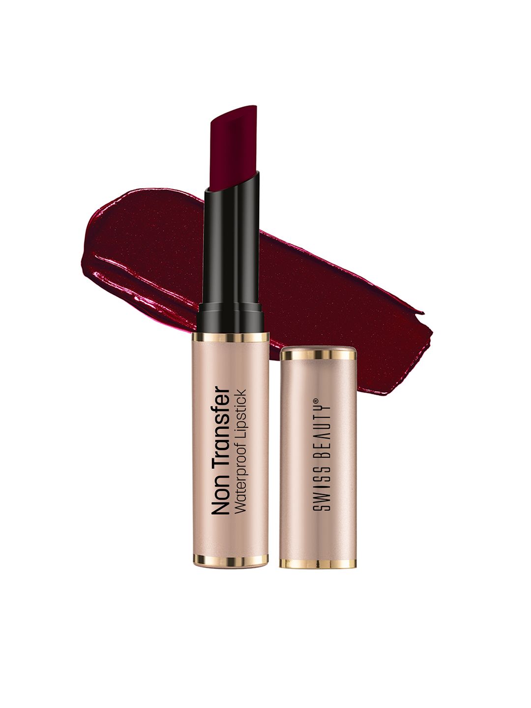 SWISS BEAUTY Non Transfer Waterproof Matte Lipstick - Brown Maroon 414