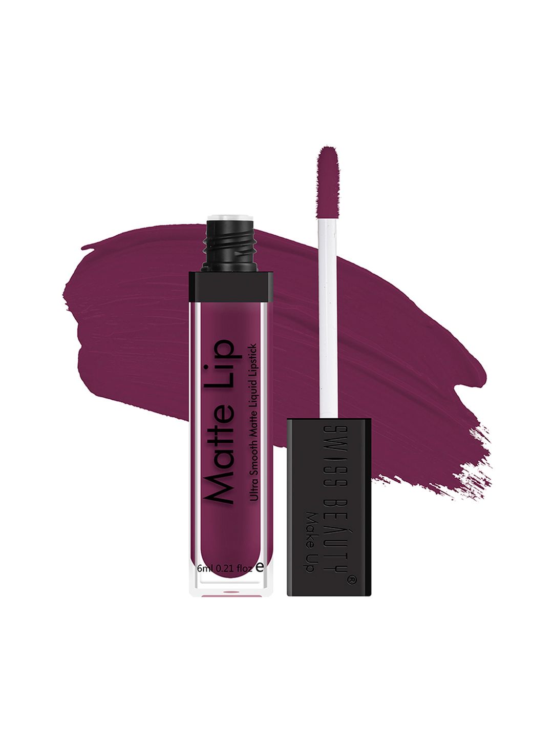 SWISS BEAUTY Matte Lip Ultra Smooth Matte Liquid Lipstick 6 ml - Purple Villain 26