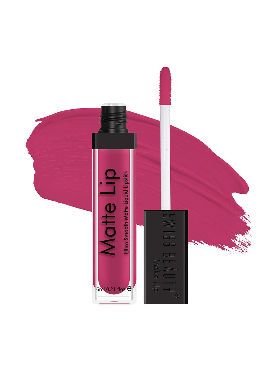 SWISS BEAUTY Matte Lip Ultra Smooth Matte Liquid Lipstick 6 ml - Fuschsia Pink 30