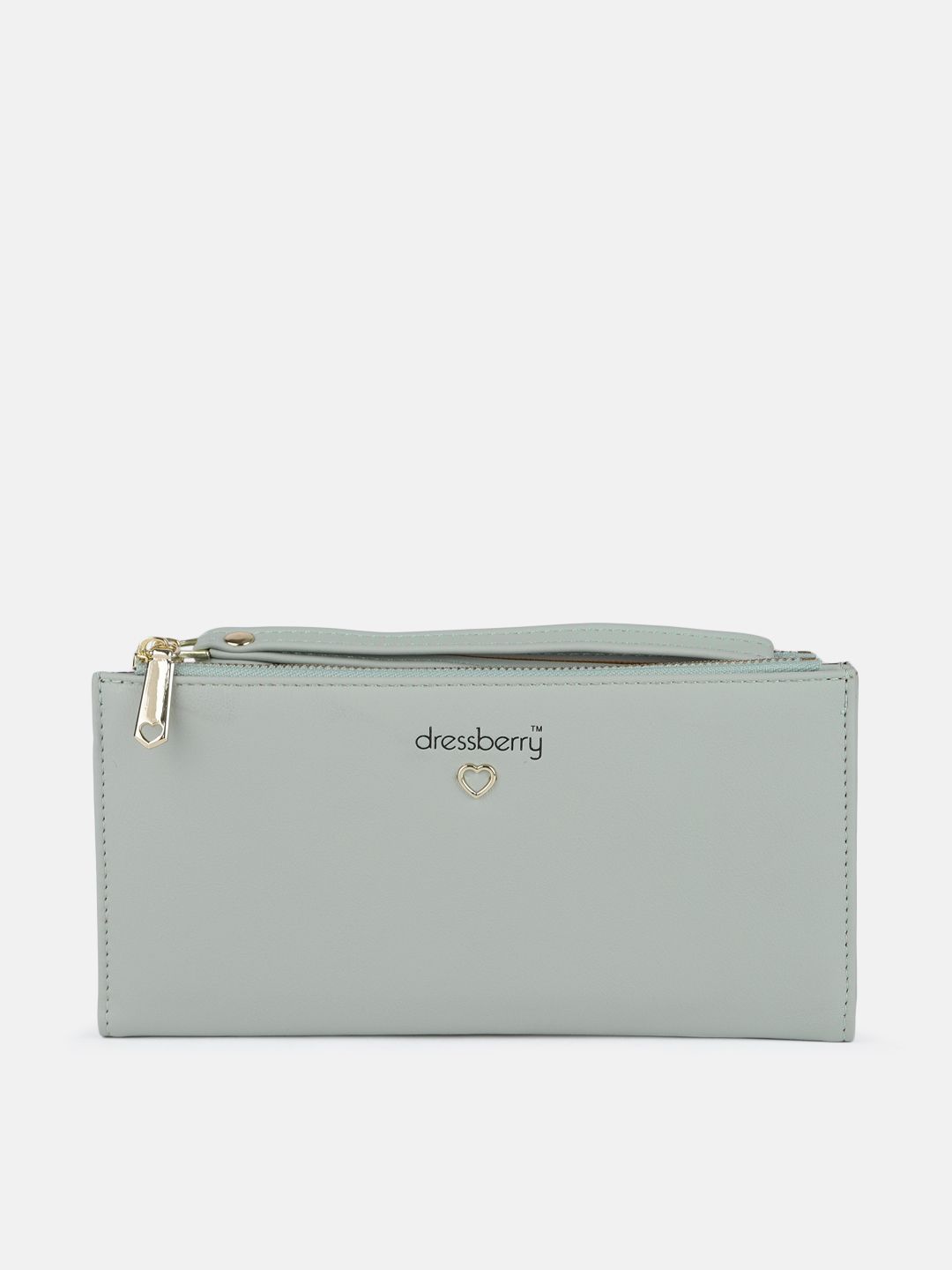 DressBerry Women Mint Green PU Two Fold Wallet Price in India