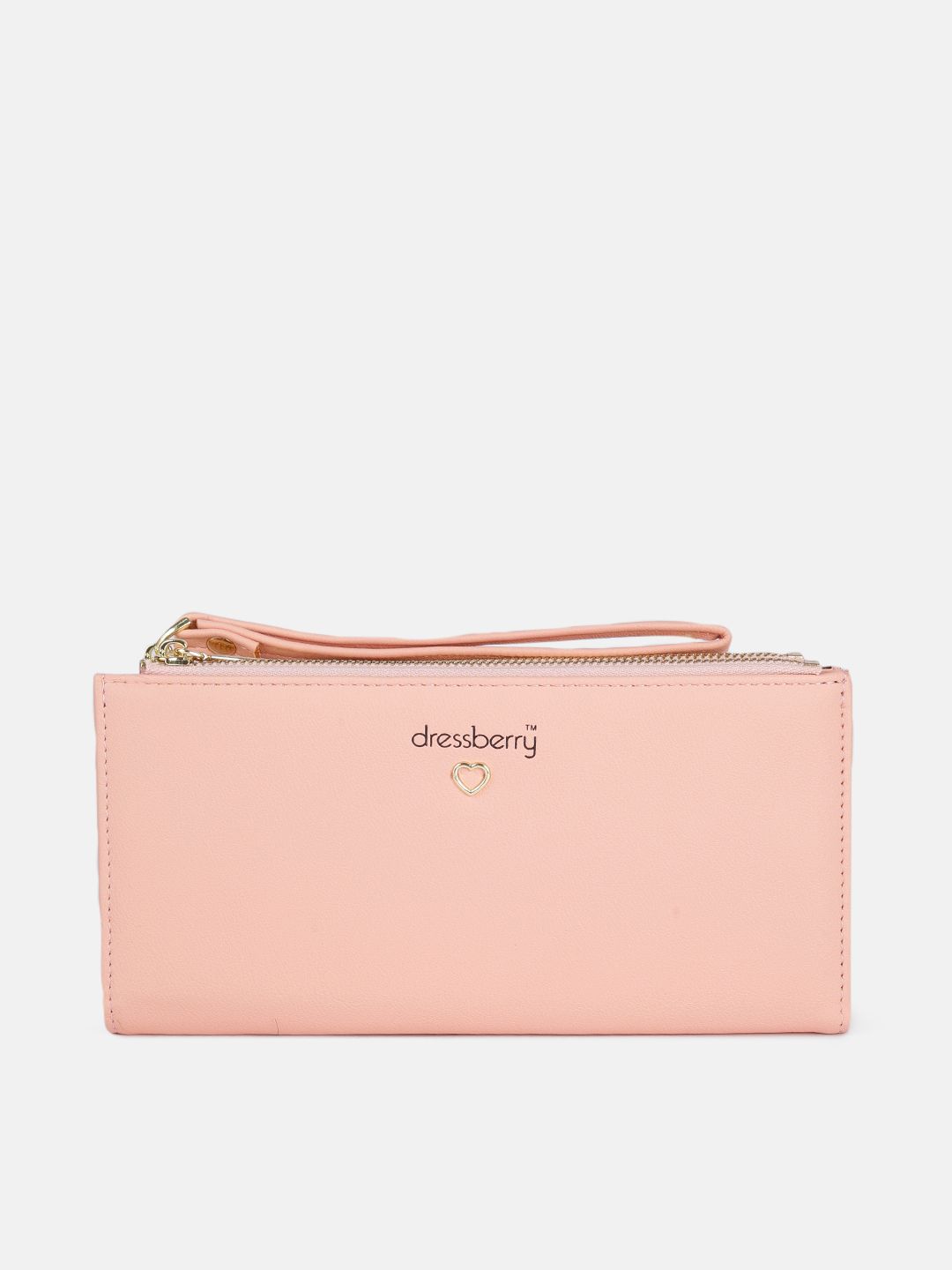 DressBerry Women Pink PU Two Fold Wallet Price in India