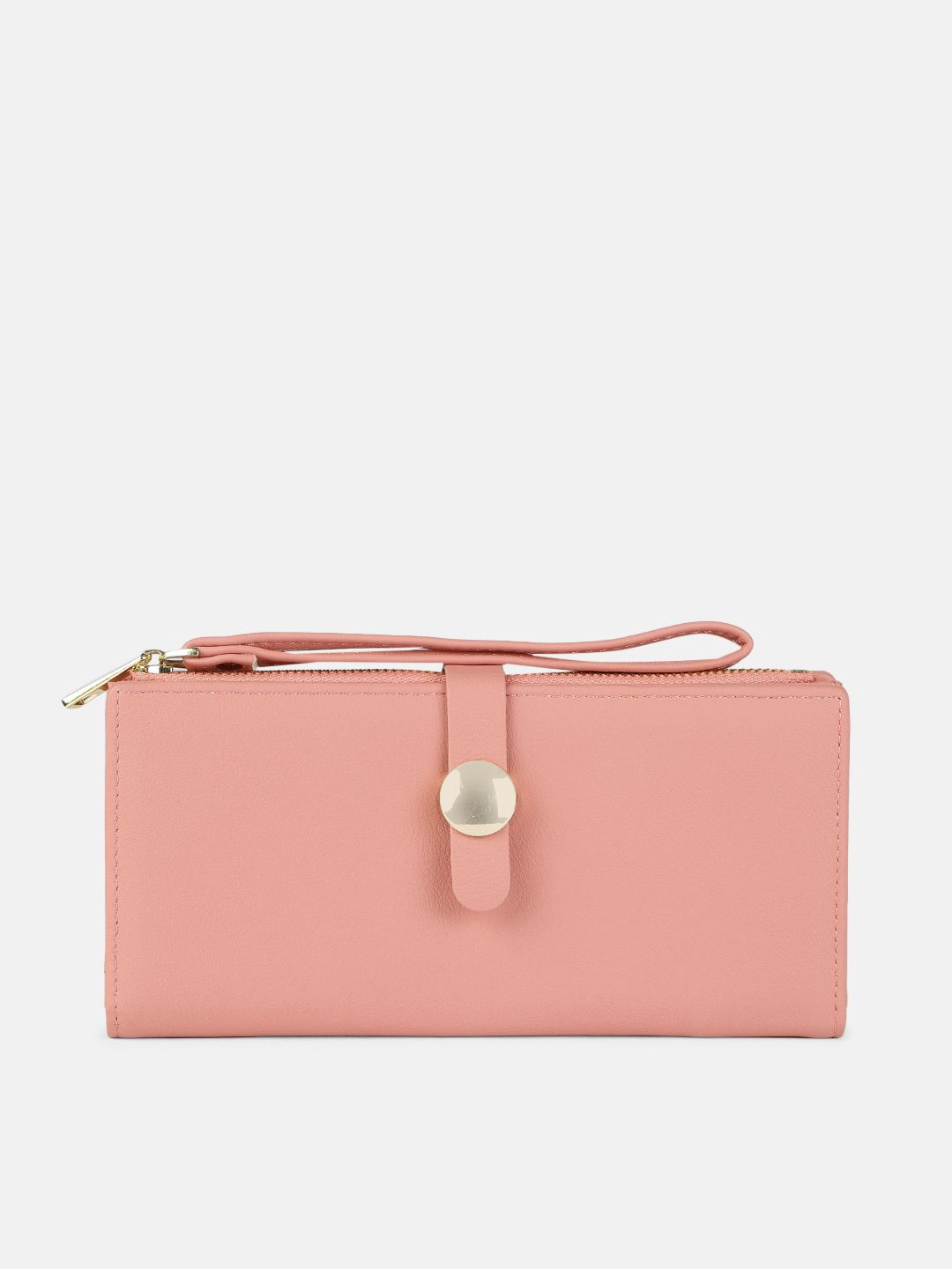 Mast & Harbour Women Peach-Coloured PU Two Fold Wallet Price in India