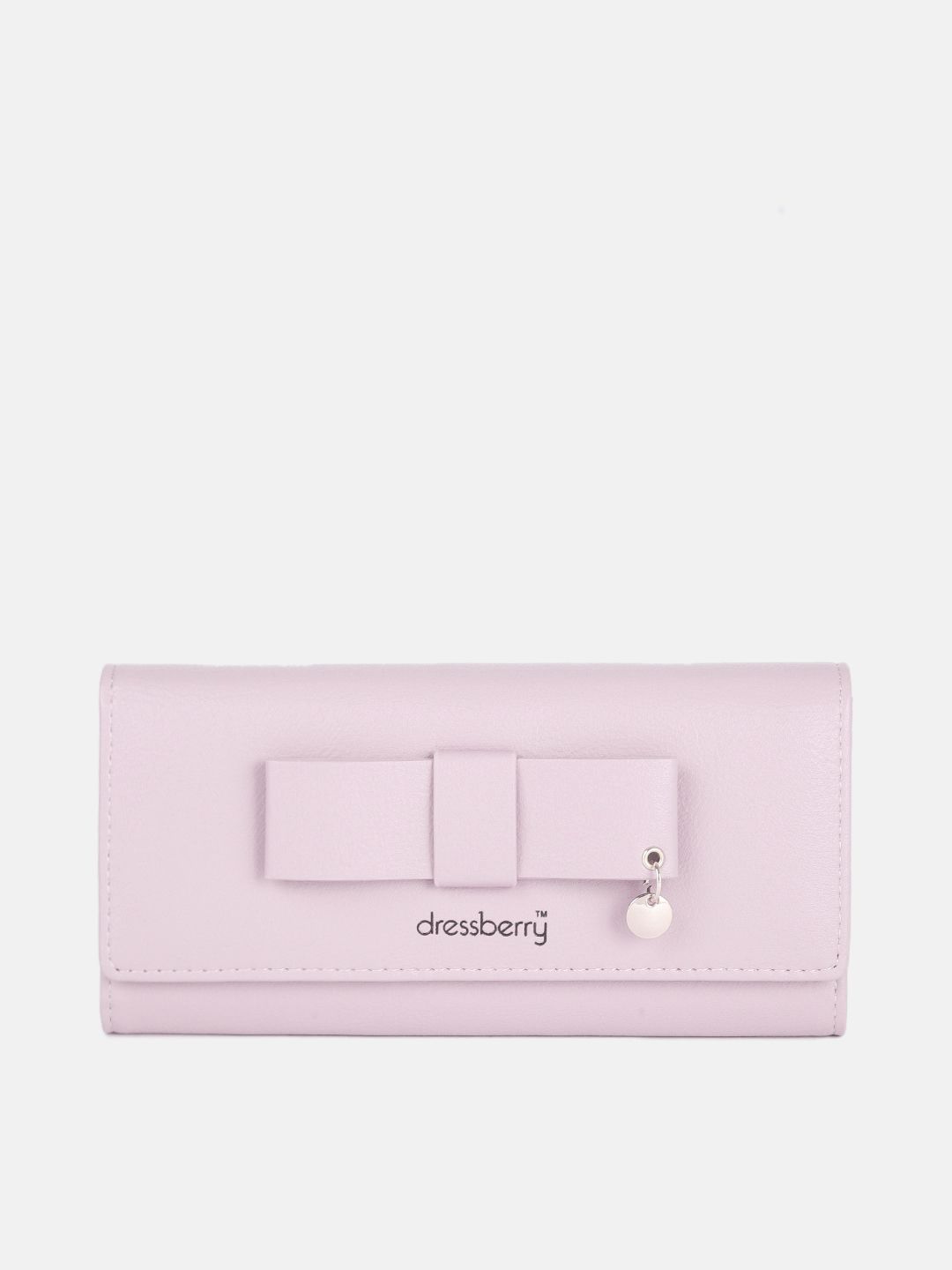 DressBerry Women Lavender PU Three Fold Wallet Price in India
