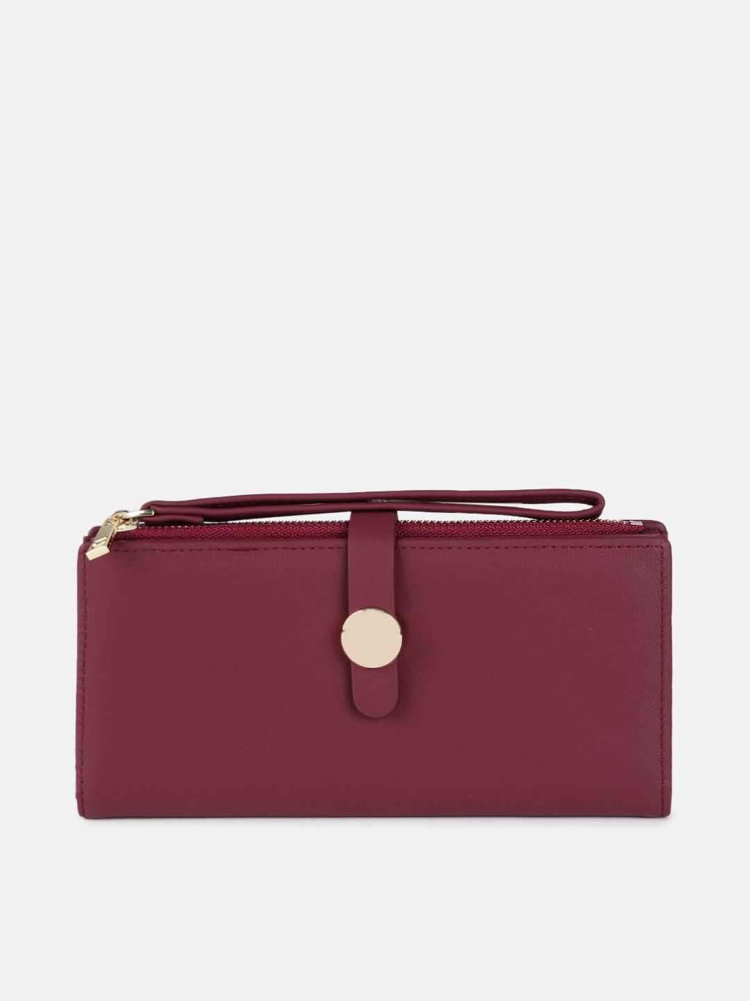 Mast & Harbour Women Burgundy PU Two Fold Wallet Price in India