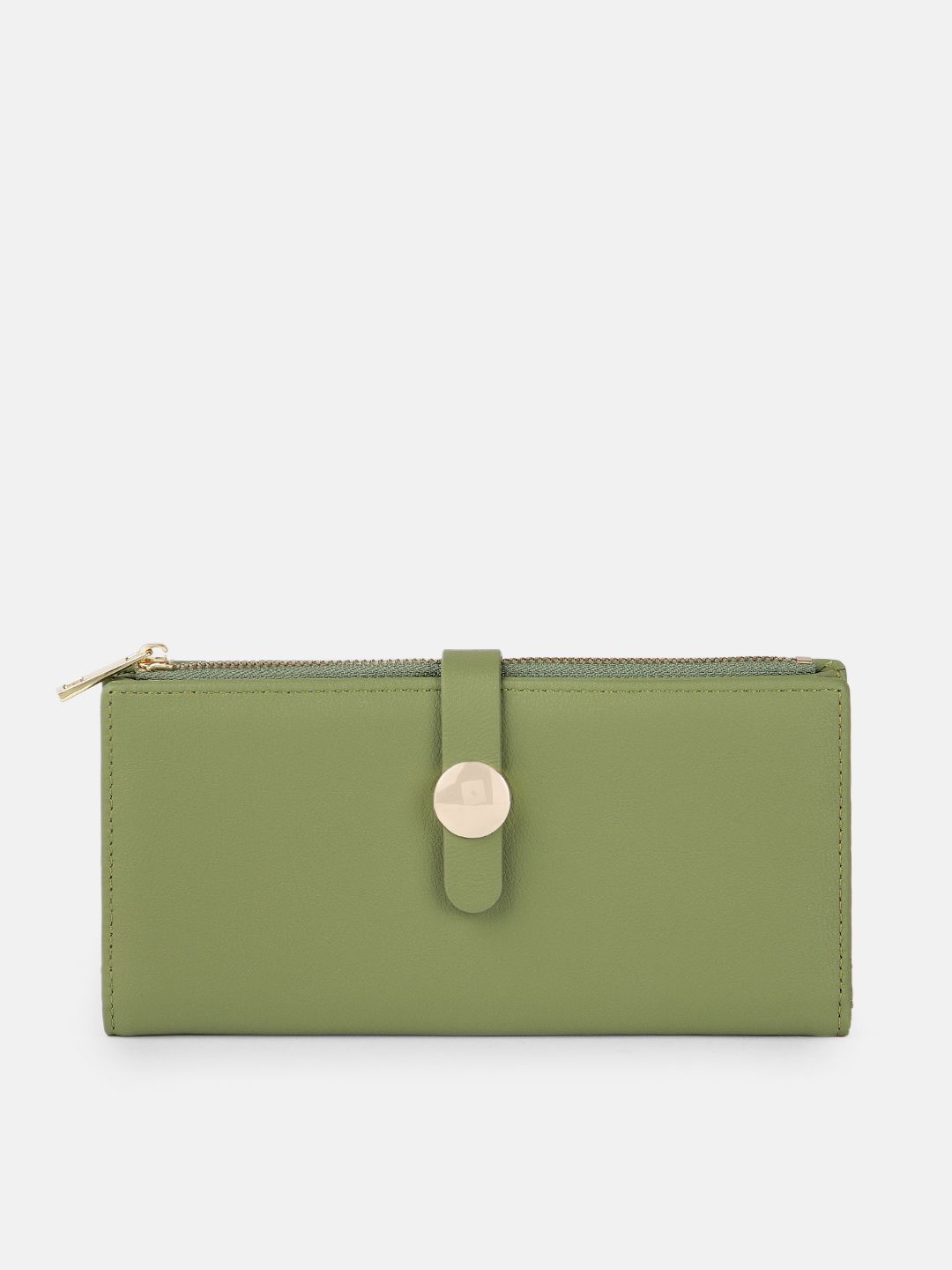Mast & Harbour Women Green PU Two Fold Wallet Price in India