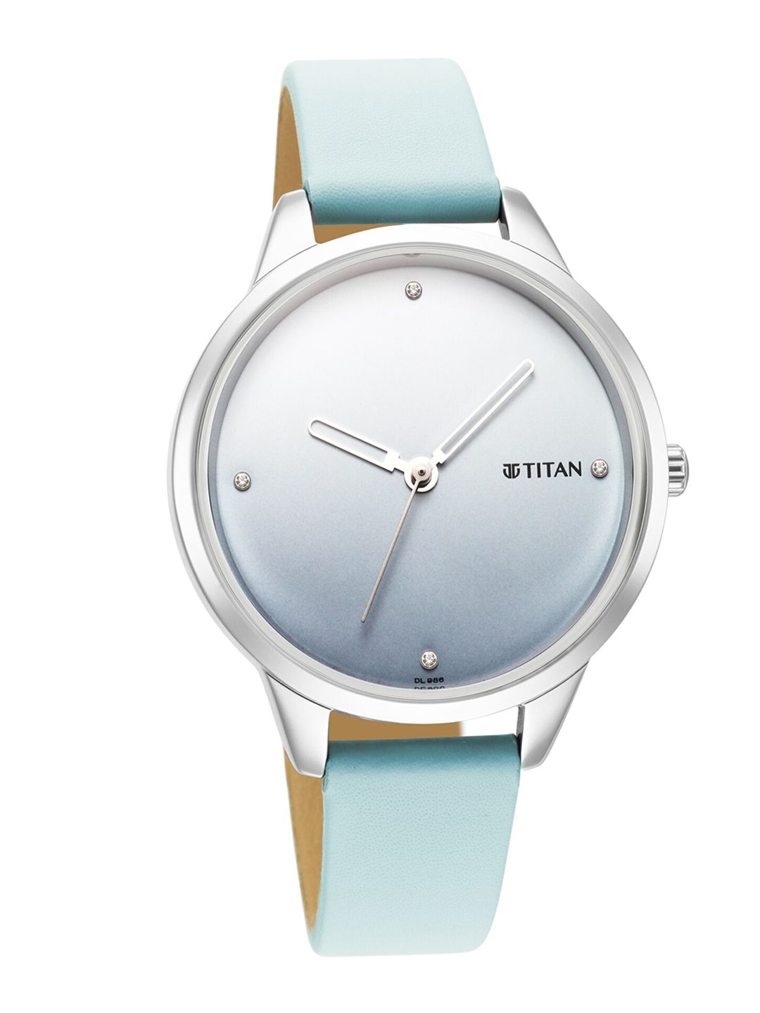 Titan Women Blue Brass Dial & Blue Leather Straps Analogue Watch 2664SL02 Price in India