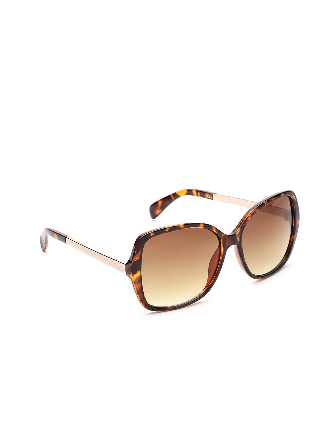 Carlton London Women Yellow Lens & Brown Oversized Sunglasses UV Protected Lens CLSW007 Price in India