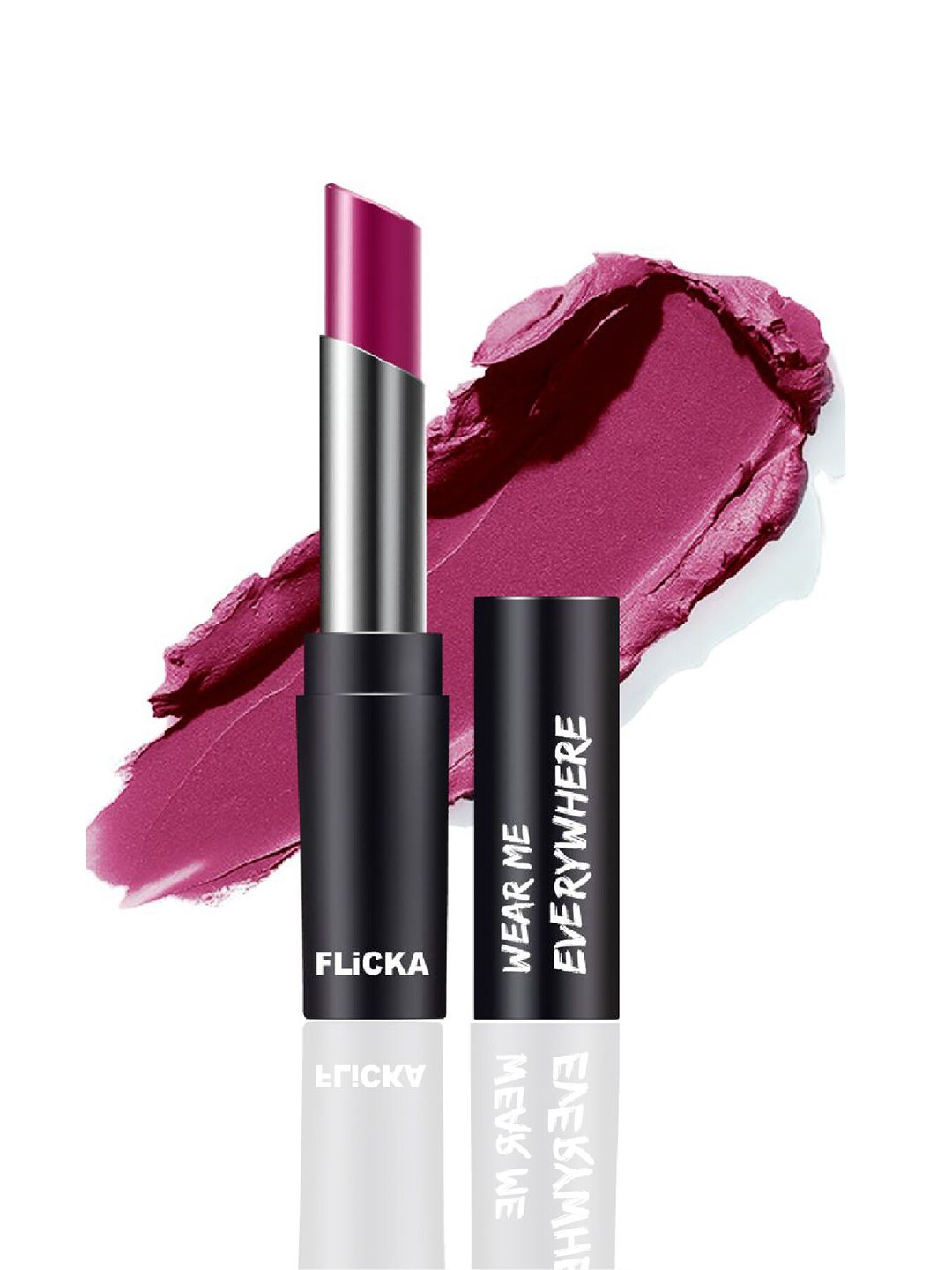FLiCKA Wear Me Everywhere Creamy Matte Lipstick - Propose The Purple 06 Price in India