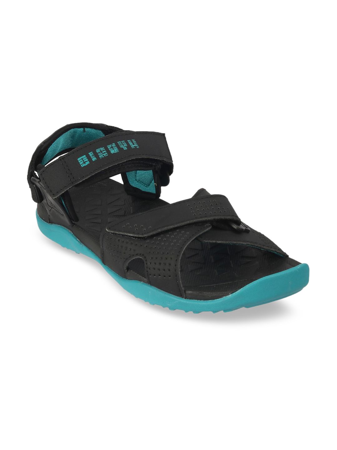 Vento Unisex Black & Blue Solid Sports Sandals Price in India
