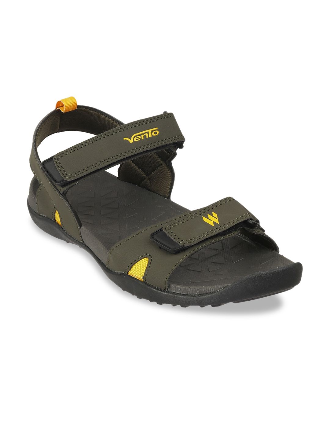 Vento Olive Green Solid Sports Sandals Price in India