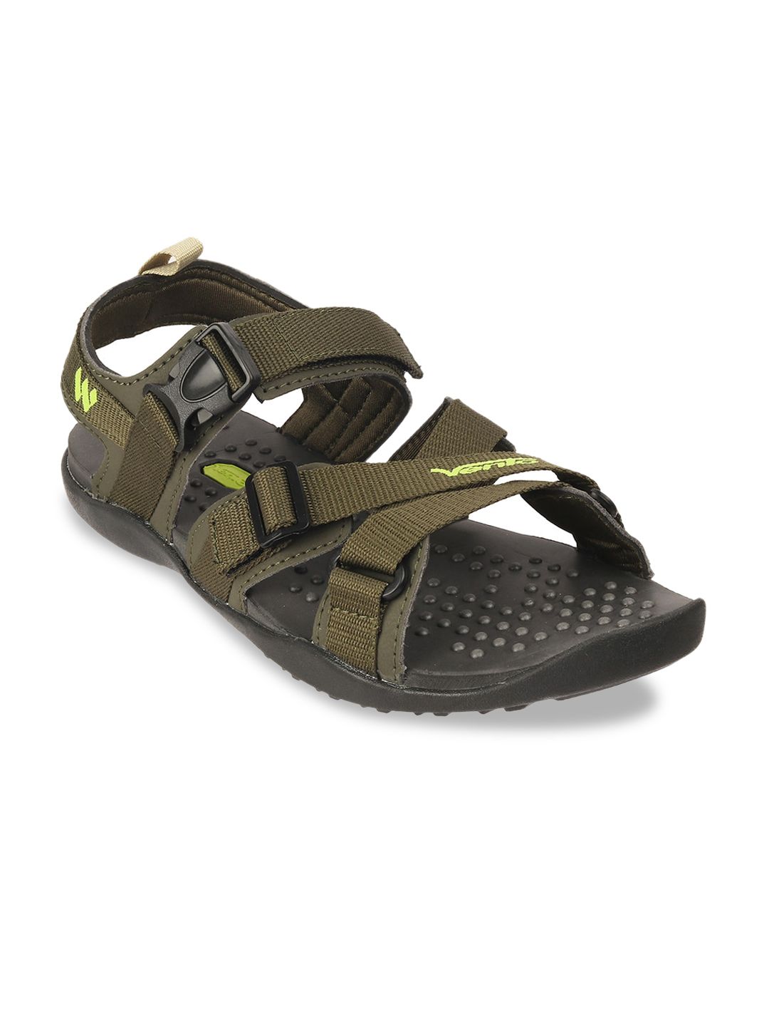Vento Unisex Olive Solid Sports Sandal Price in India