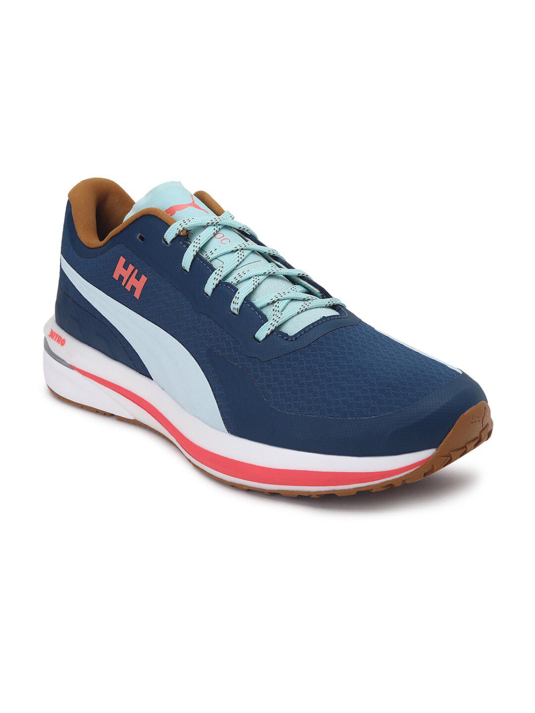 Puma Unisex Blue Helly Hanson Velocity Nitro Textile Running Shoes Price in India