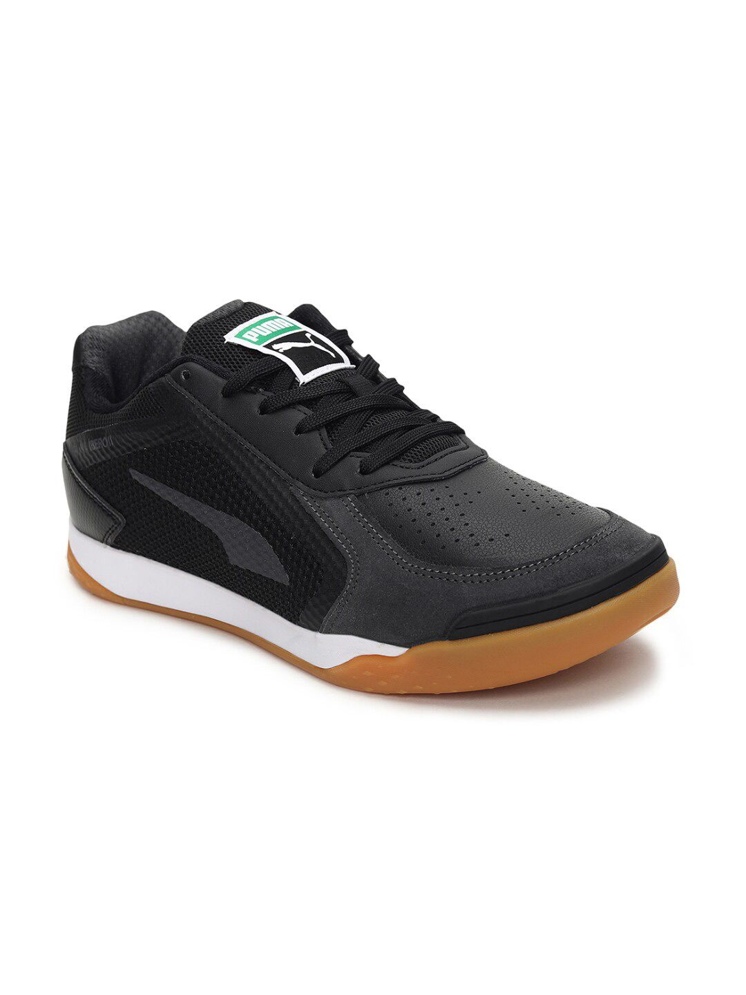 Puma Unisex Black IBERO II Mesh Football Non-Marking Shoes Price in India