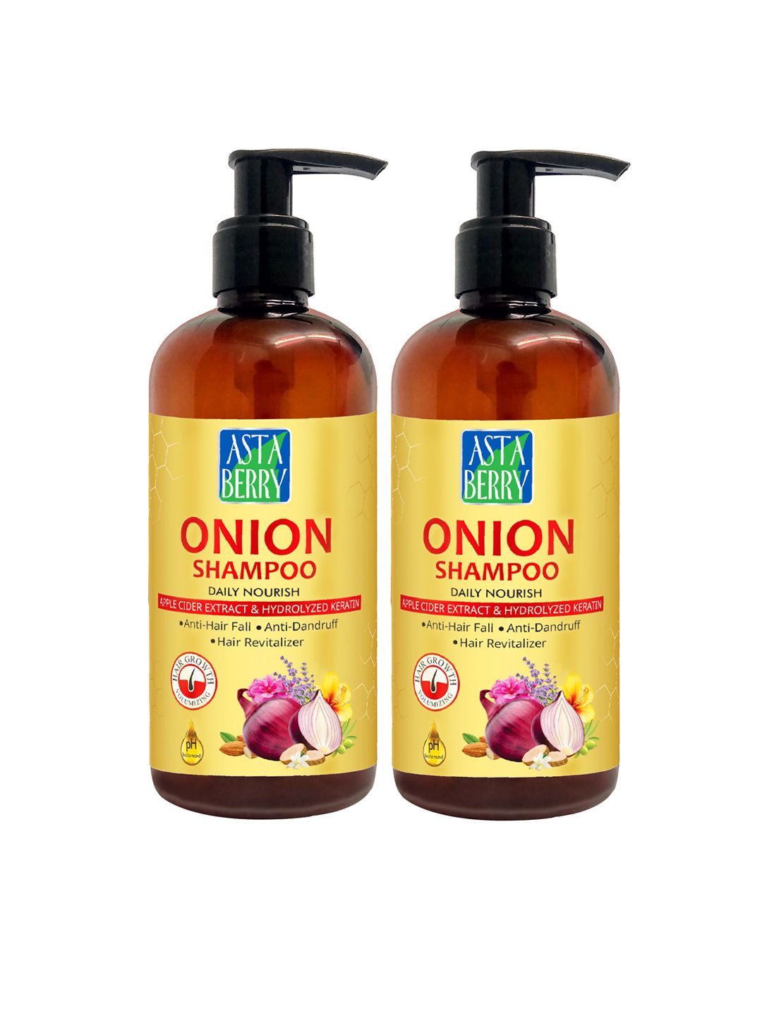 Astaberry Pack Of 2 Onion Shampoo - 300 ml Price in India